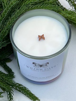 Bayberry & Fir Wreath - Soy Candle - Wilder Days Candle Company