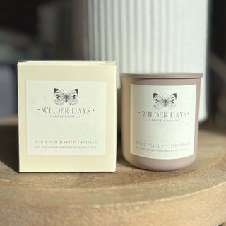 White Peach & Peony - Soy Candle - Wilder Days Candle Company