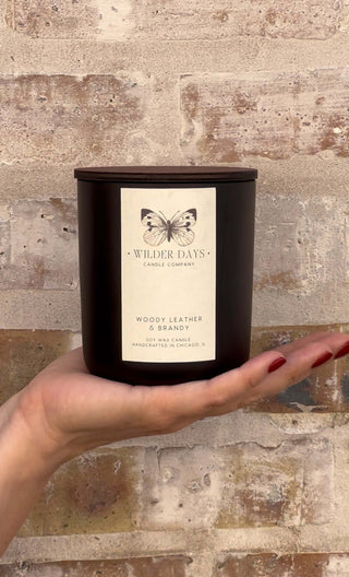 Woody Leather & Brandy - Soy Candle - Wilder Days Candle Company
